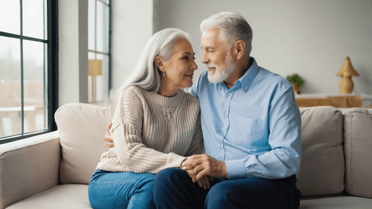 Glückliches älteres Paar